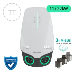 Pandora Wall-E DUO TT Home Edition AC 11+22 кВт зарядная станция Pandora 11 + 22 кВт AC